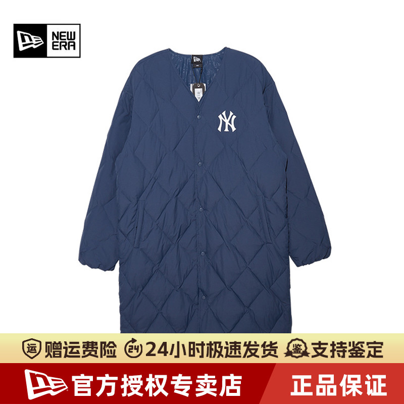 NewEra纽亦华MLB秋冬男女款NY中长款保暖圆领羽绒服外套13350850