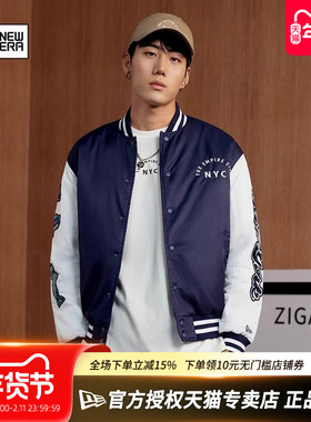 NewEra纽亦华MLB秋冬男女款情侣夹棉保暖棒球衫夹克外套13470704