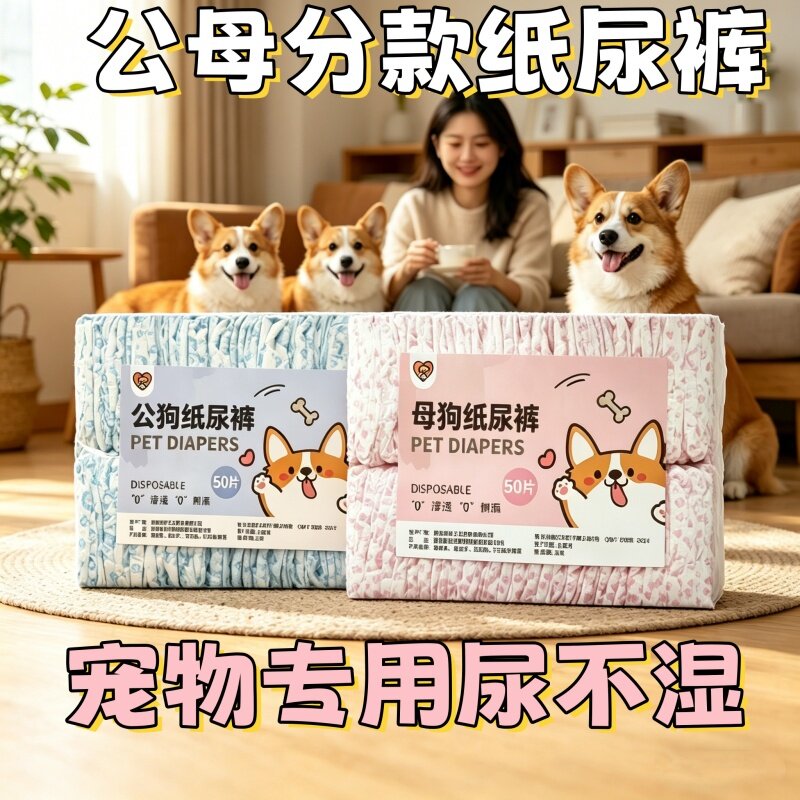 公母分款防漏狗纸尿裤生理裤泰迪加厚免洗大码防乱尿高吸水专用型