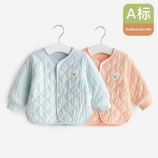 婴儿外套秋冬夹棉薄棉宝宝内胆棉袄棉服保暖衣服男女儿童上衣冬装