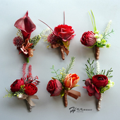 嘉宾商业活动胸针婚礼新郎新娘结婚胸花伴郎伴娘父母家人全套襟花