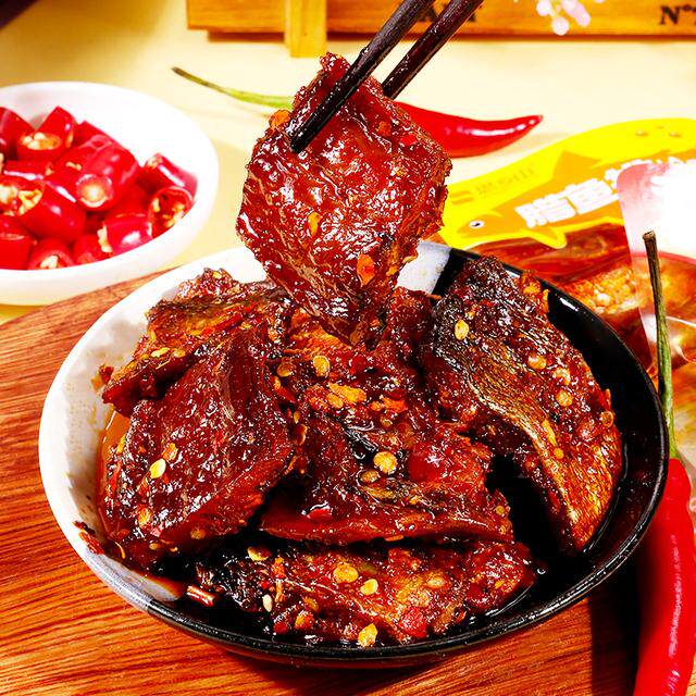 思乡山腊鱼排香辣鱼块魔鬼辣鱼肉制品湖南特产麻辣休闲辣味小零食
