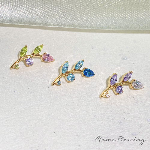 沫沫穿刺 万物生长&医用钛合金耳骨钉花锆石内螺纹rook钉耳蜗钉