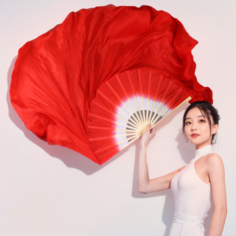 真丝舞蹈扇秧歌扇儿童