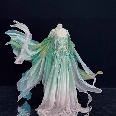 2025新款原创汉服女青鸟神话系列重工刺绣大袖衫诃子裙汉服套装