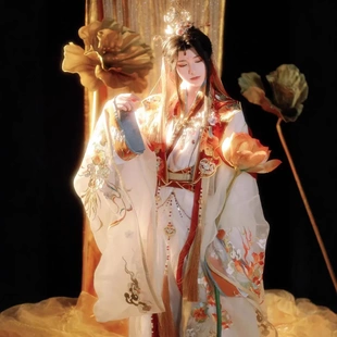 漢服重工刺繡武俠魏晉風直裾南北朝大袖 衫 男女同款 神明之翼