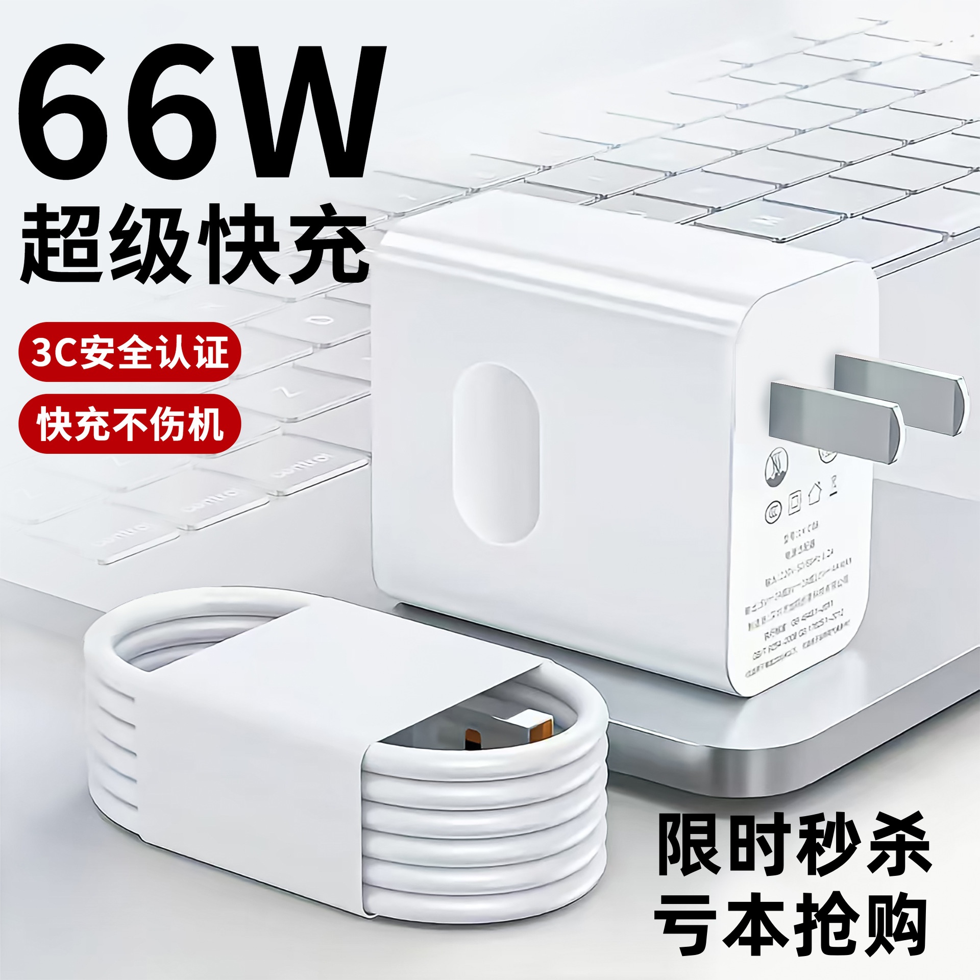 【官方正品】雷珞克适用华为120W充电器适用荣耀100W66w超级快充头mate60pro/40插头nova9/7/6A手机66W数据线