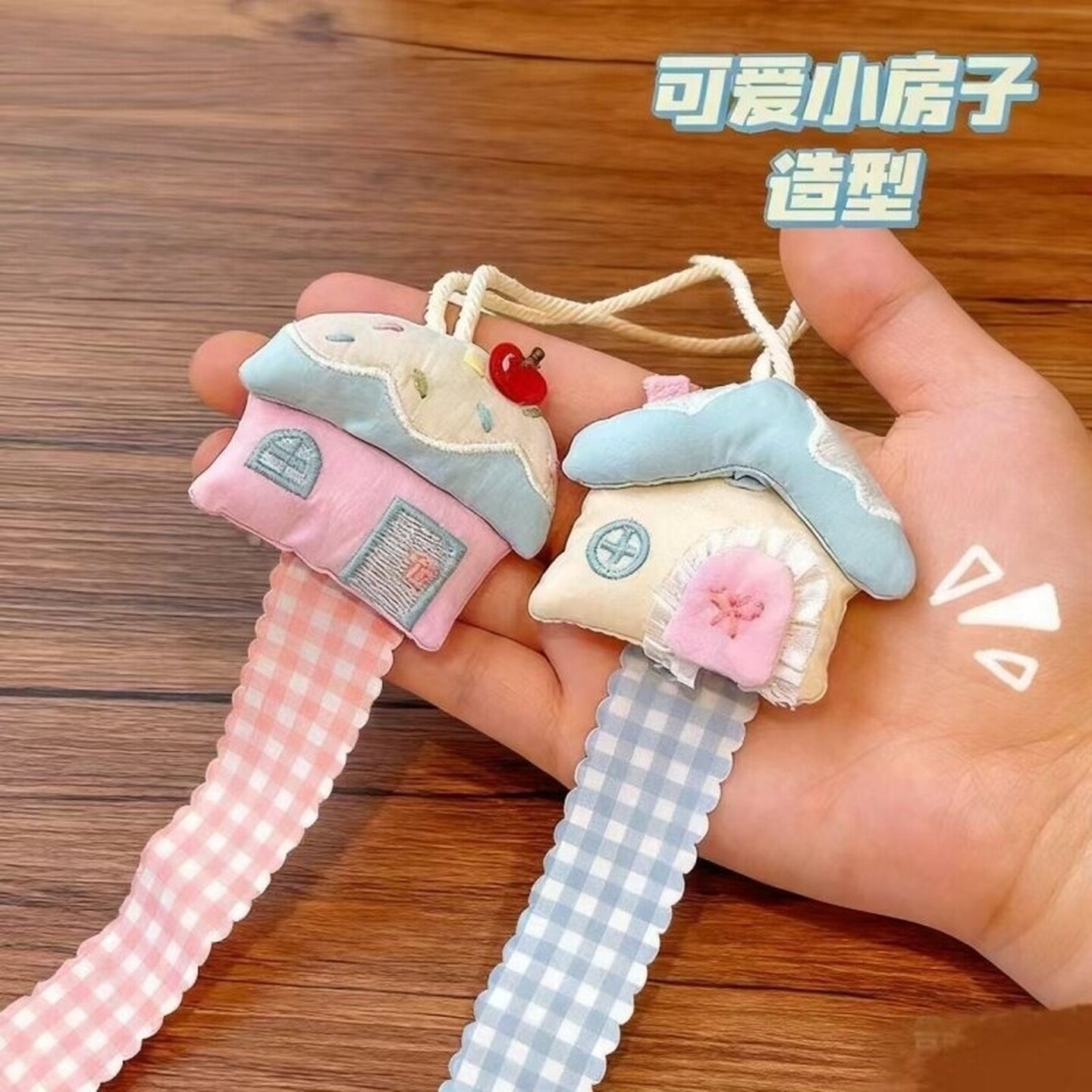 创意可爱复古小屋发夹收纳带甜美装饰挂件少女心挂墙挂饰可爱壁挂