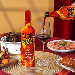 干露红魔鬼朱敬一联名钱来报到赤霞珠干红葡萄酒整箱