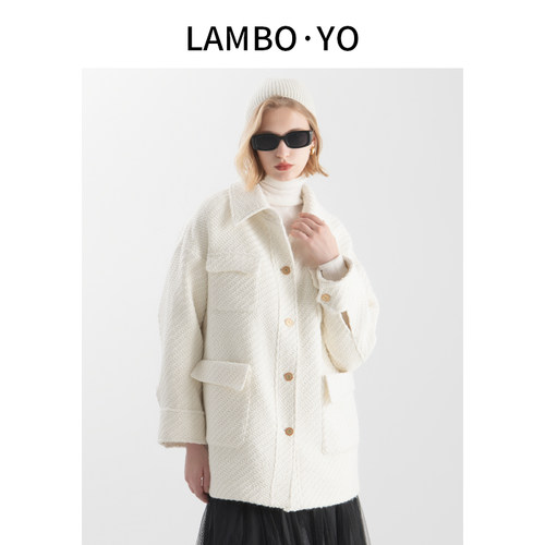 LAMBO·YO大衣中长款休闲百搭