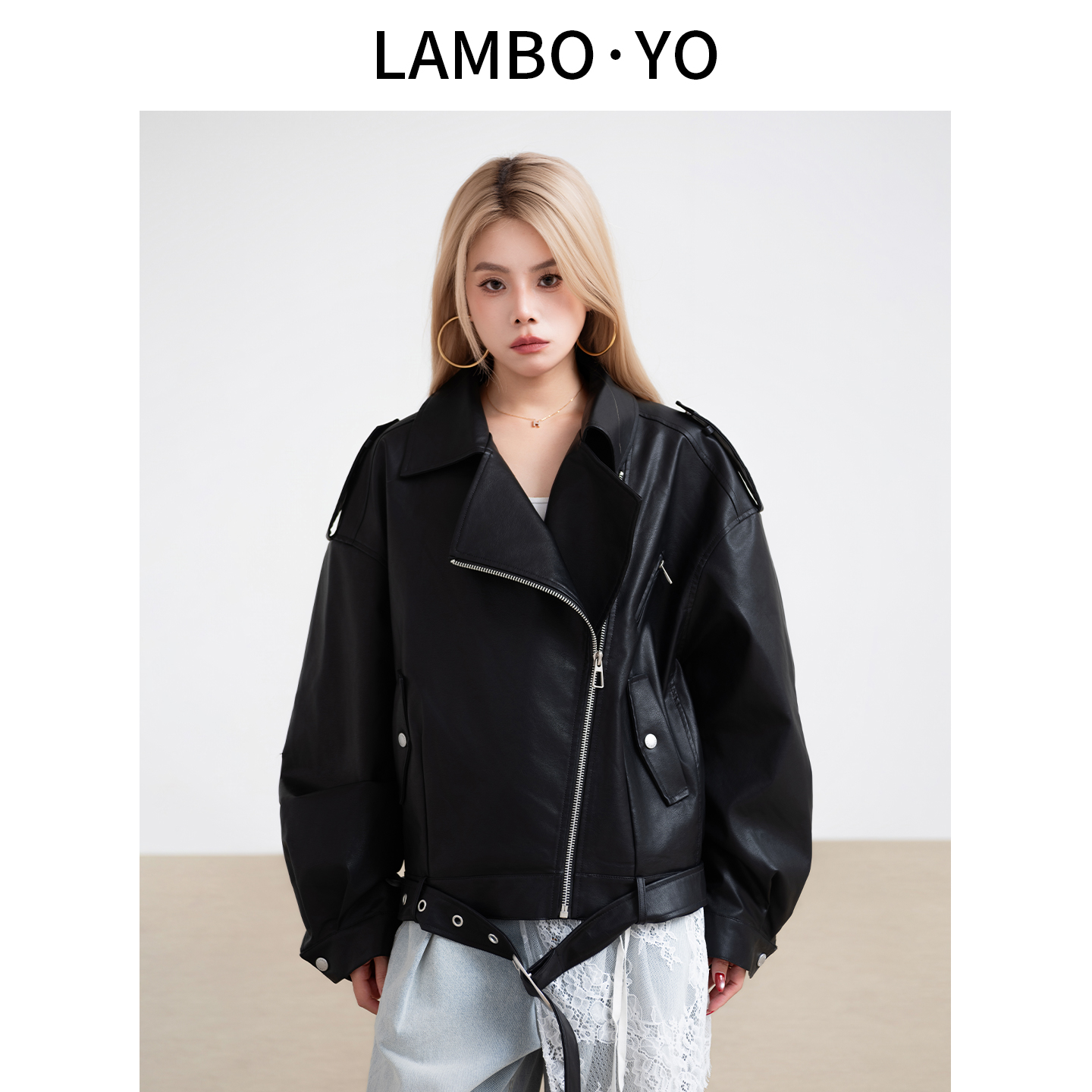 经典廓形街头机车夹克