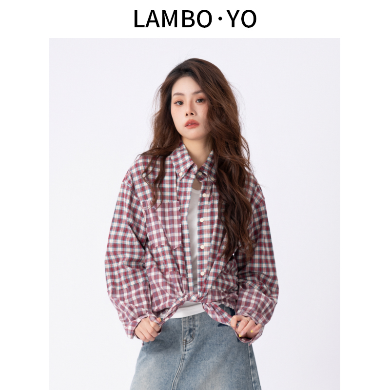 LAMBOYO复古慵懒风衬衫