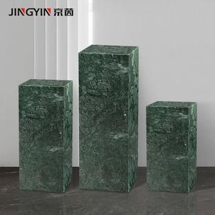 天然大理石底座定制意式 饰台 家居奢石边几摆台样板间酒店别墅装