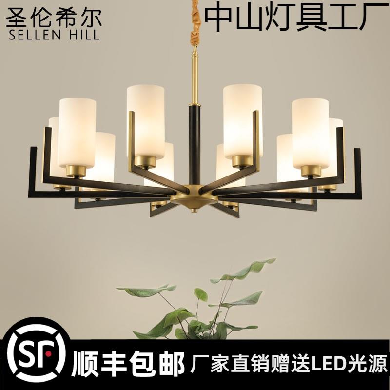 新中式吊灯客厅灯简约现代中国风酒店轻奢创意卧室灯餐厅书房灯具