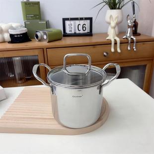 精致18/10不锈钢加深奶锅家用加厚小汤锅煮面 面瓦斯炉电磁炉用14