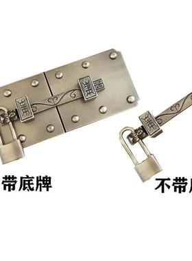 纯铜大门插销仿古中式四合院纯铜门栓庭院门锁全铜木门门闩搭扣锁