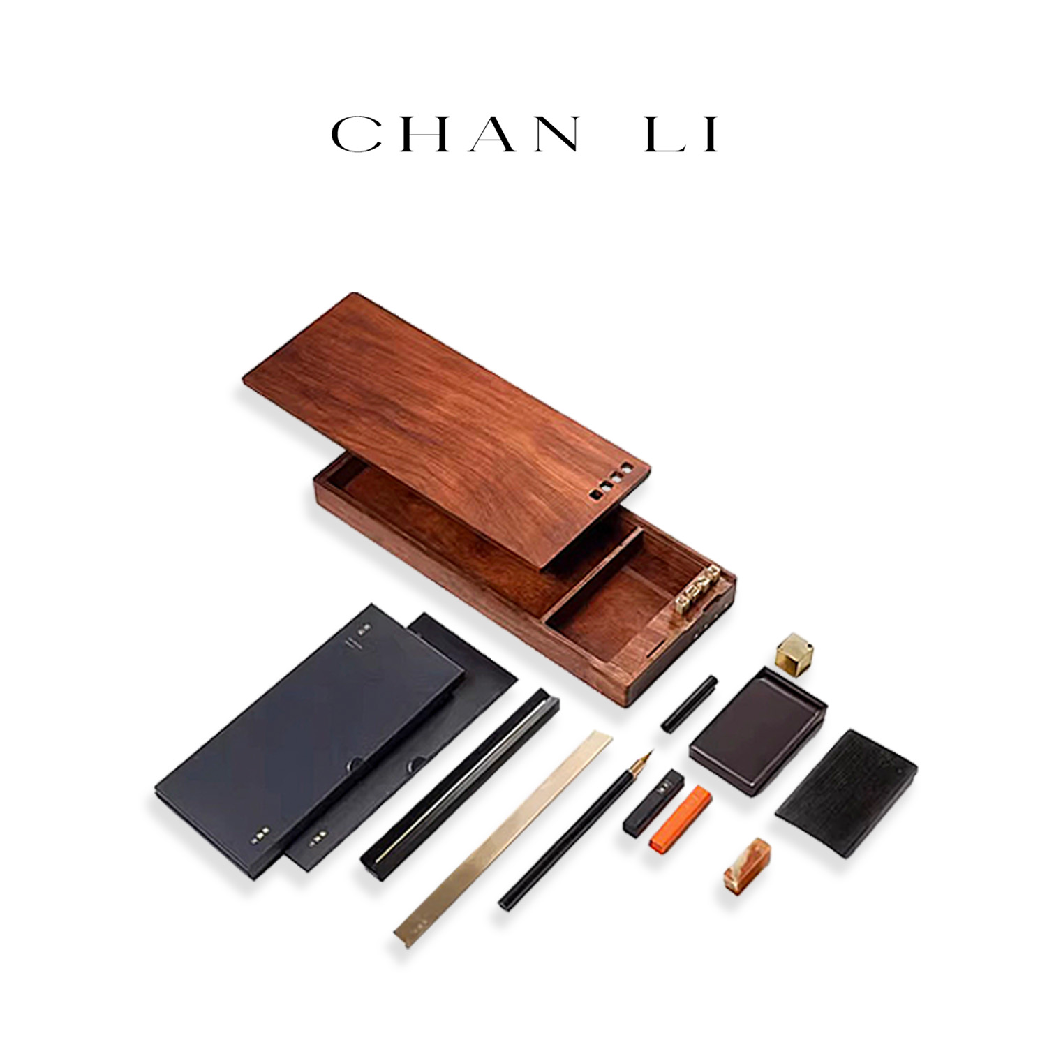 花梨文房高级感套装精品定制礼盒包装笔墨纸砚全套文房四宝