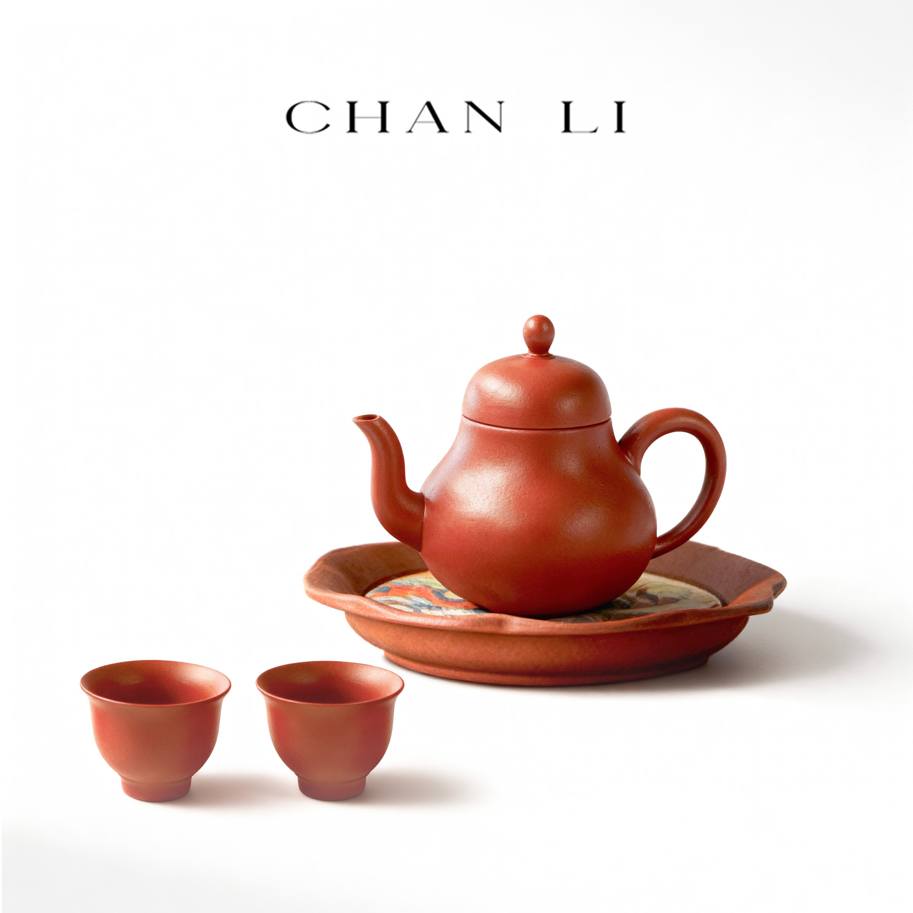 思婷壶 |  敦煌绸缎干泡席「美人杯+缠枝莲压手杯+敦煌莲花壶承」