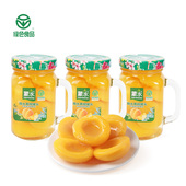 蒙水黄桃罐头瓶装 罐头整箱糖水水果罐头正品 460g新鲜经典 玻璃瓶装