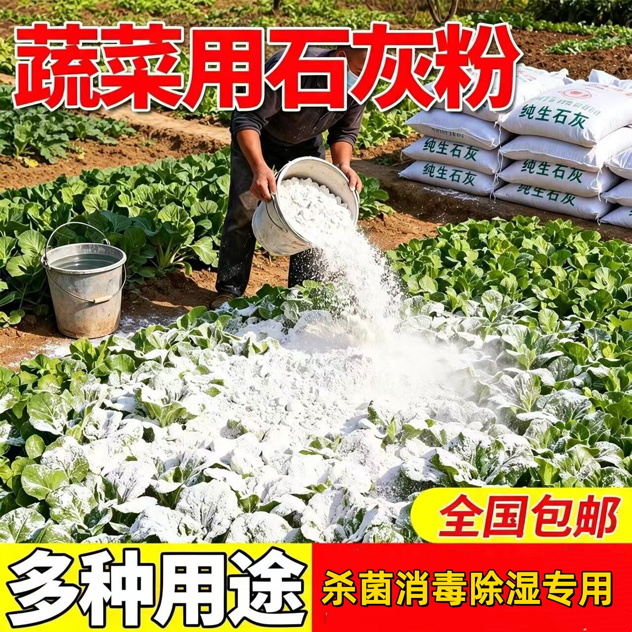 生石灰粉杀菌消毒驱虫干燥改良土