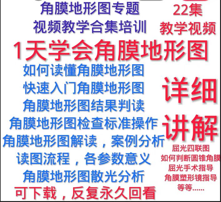 角膜地形图检查报告分析解读教学眼科手术检查教学散光屈光全飞秒
