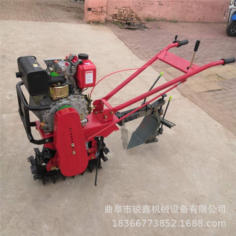 丘陵多功能履带链轨微耕机手扶微型犁田机果园播种施肥犁地机