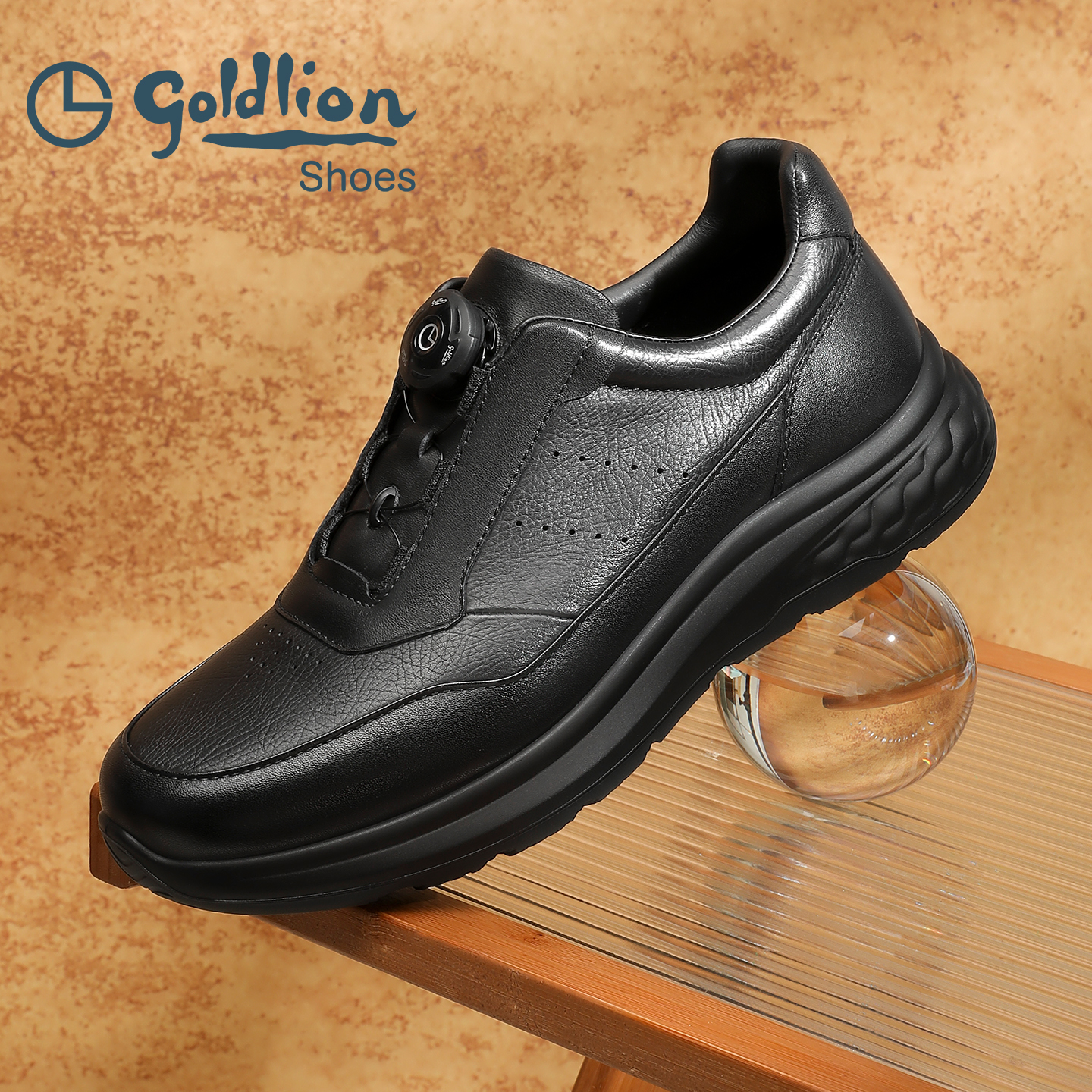 金利来男鞋旋转扣套脚休闲鞋