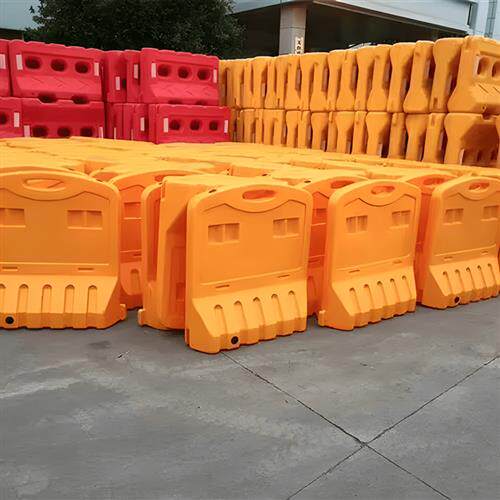 三孔水马新料注水围挡道路施工分流围栏塑料隔离墩 圆柱型防撞桶