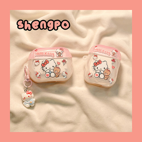 可爱hellokitty耳机套少女心