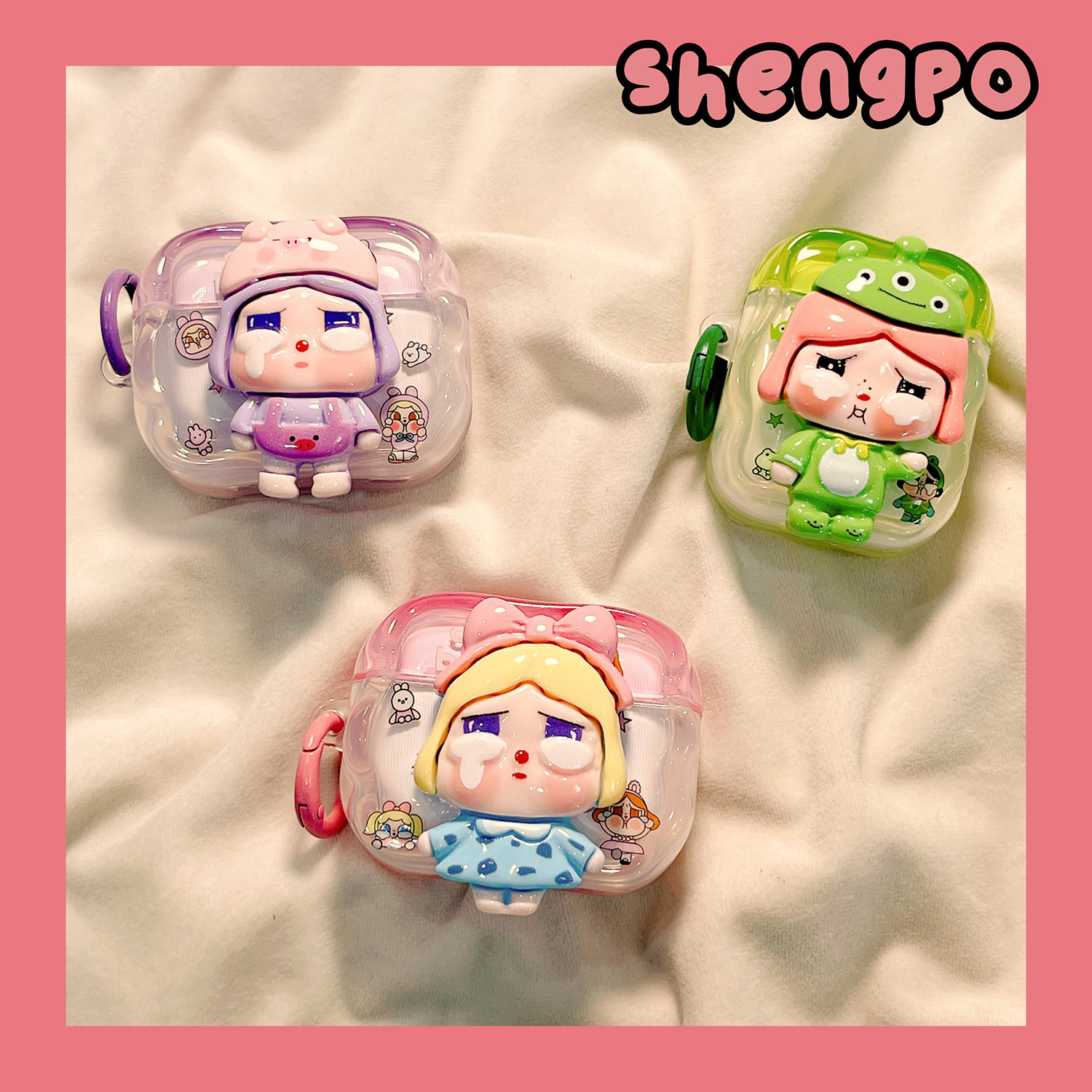 潮玩卡通立体哭娃手机壳