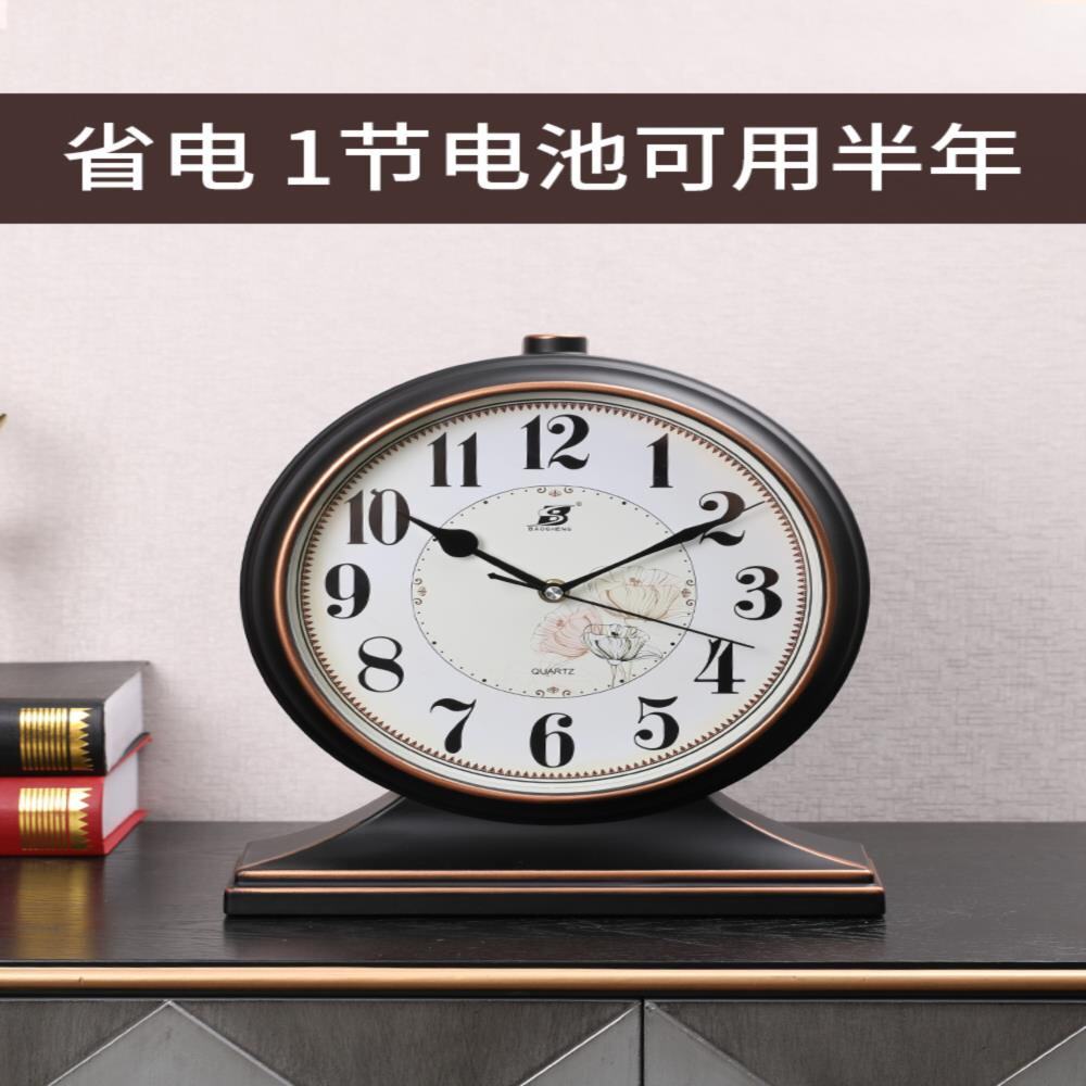 销床头座钟台钟客厅复古摆放老式台式钟表摆钟桌面家用坐钟时钟摆