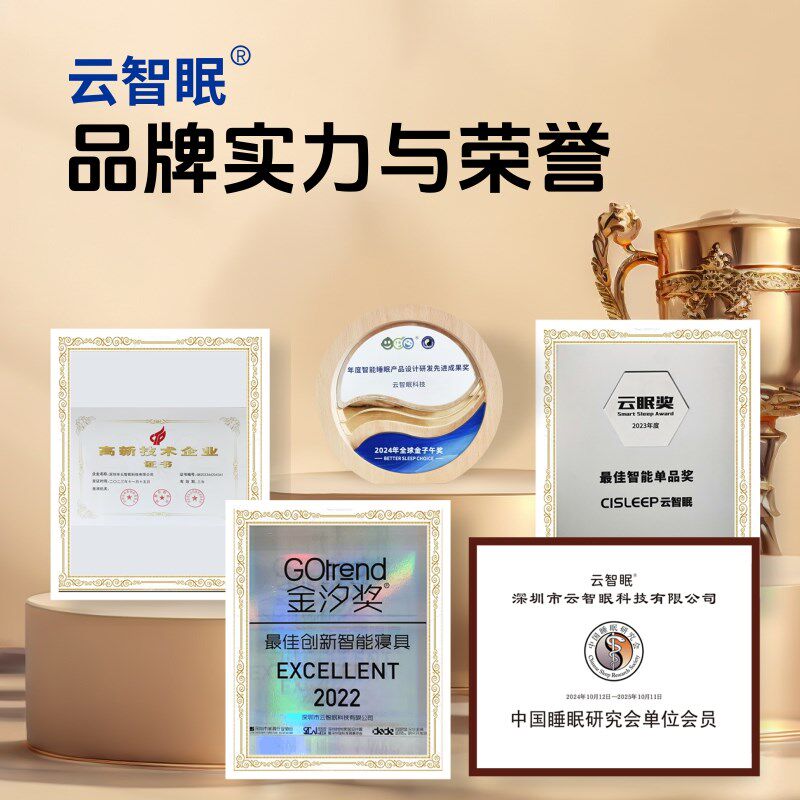 云智眠多功能智能枕头护颈椎助睡眠专用防打呼噜止鼾按摩记忆棉