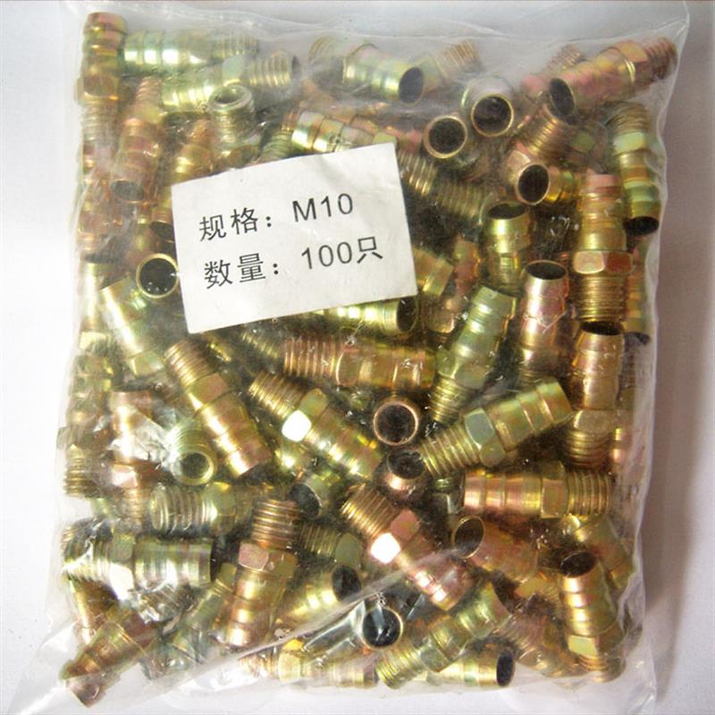 模具铁镀锌宝塔水嘴水咀管接头普通水咀镀彩公制粗牙 m8m10m12m16