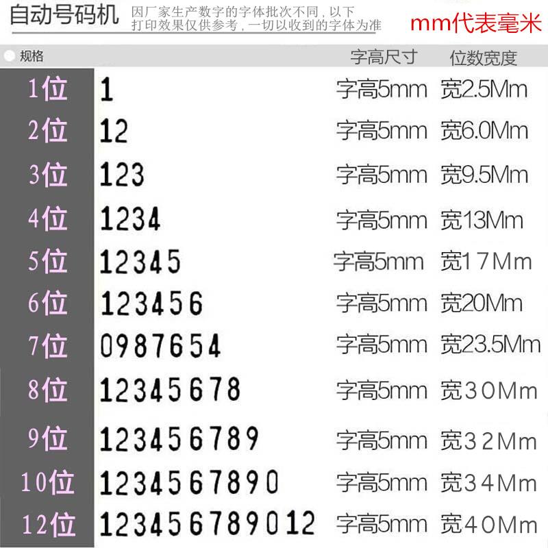 新元昌牌209型9位数字自动号码机生产日期打码机编号打号器页码机