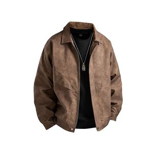 P55皮衣Q5棕色浅灰色深灰色M3XL