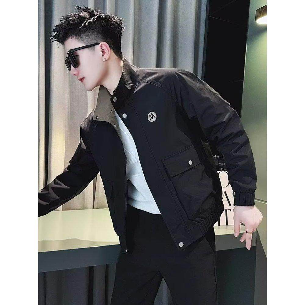 春秋款痞帅炸街夹克男款潮流帅气上衣2025新款高级感潮牌短款外套
