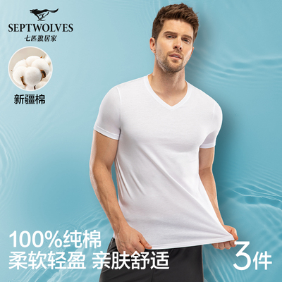 七匹狼纯棉男士短袖T恤