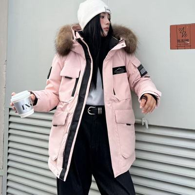 鸭宝宝2025新款情侣男女同款软壳休闲工装90鸭绒毛领羽绒服