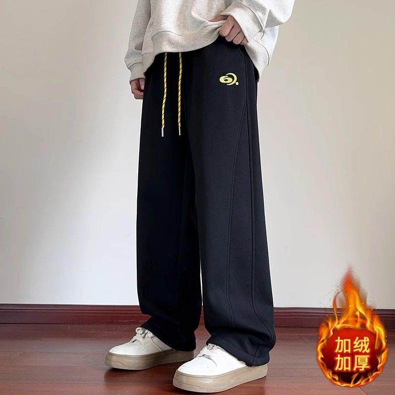 加绒长裤子男孩秋冬季新款青少年加厚大童学生直筒运动休闲潮卫裤,男装,卫裤,淘宝优惠券,粉丝福利购,淘宝优惠卷