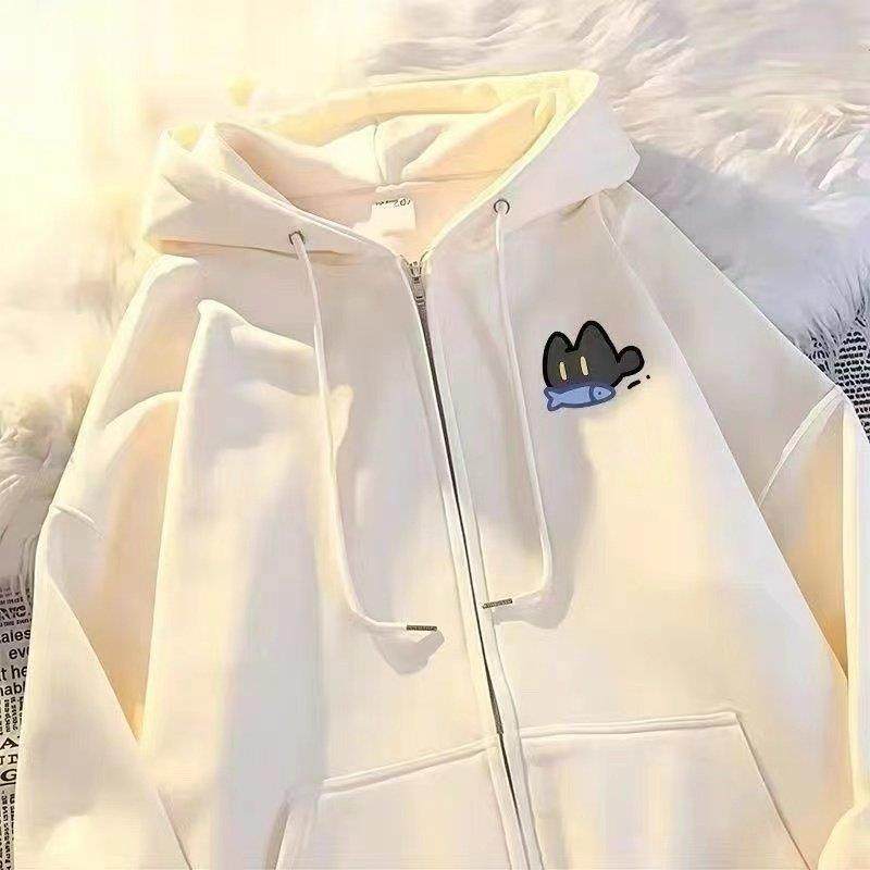 男女童秋季薄款休闲宽松开衫卫衣2025秋冬新款中大儿童拉链外套