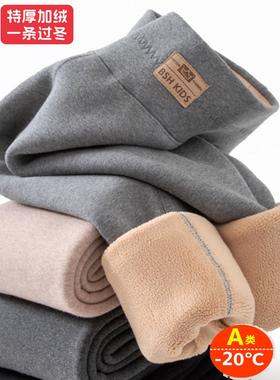 a类特厚女童加绒加厚打底裤冬外穿儿童一体绒裤子大宝宝保暖棉裤