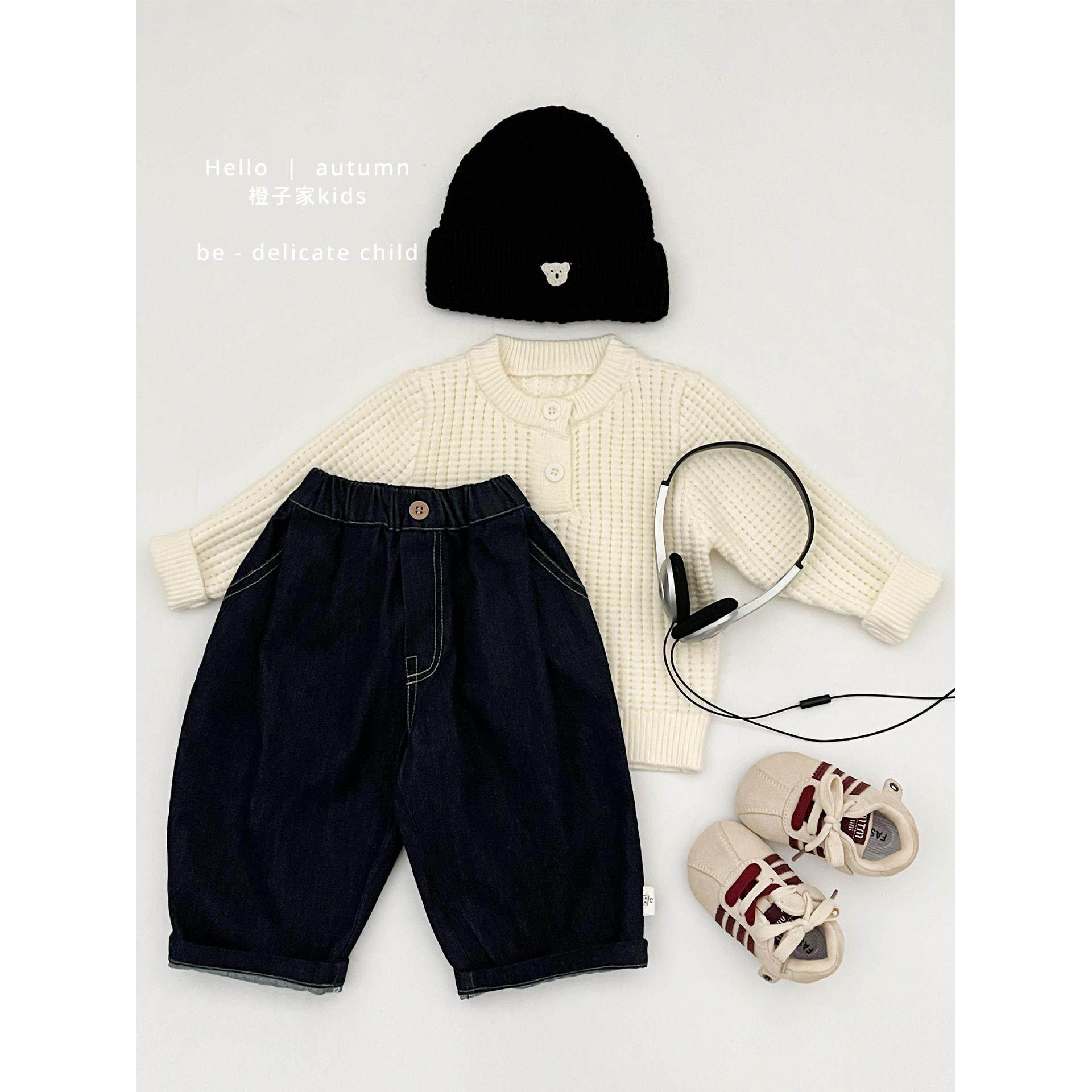 男童裤子春秋款洋气宽松牛仔裤男宝宝休闲百搭直筒裤婴儿韩版长裤