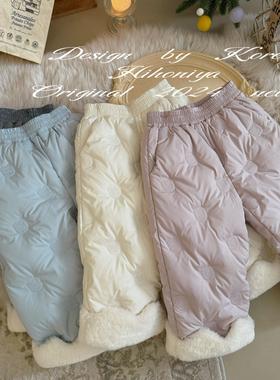 Spring韩国童装2024冬季宝宝90白鸭绒韩版羽绒裤子女童保暖休闲