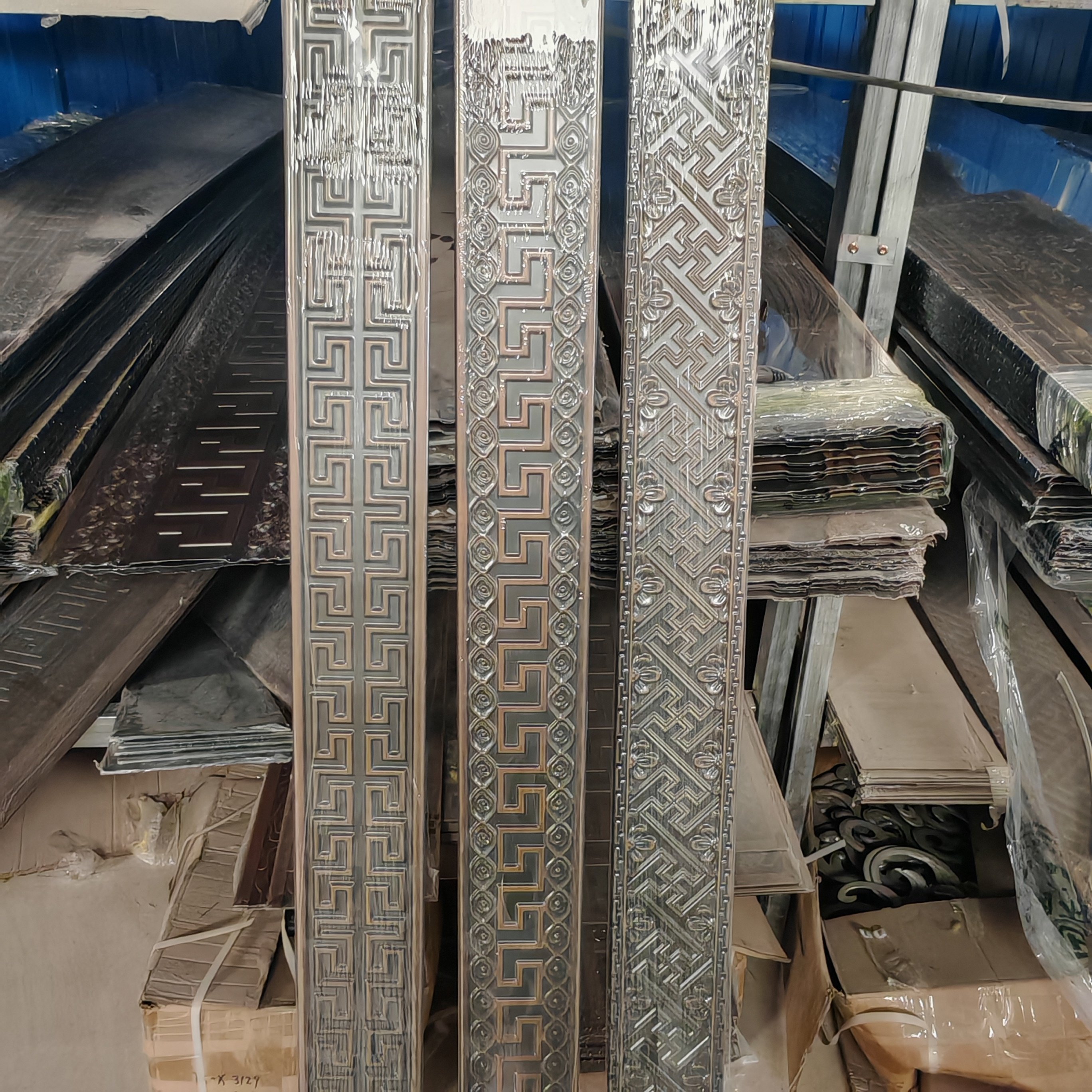 铁艺大门仿古配件装饰大全条门庭院锌铁合金回纹款裙带门边回型