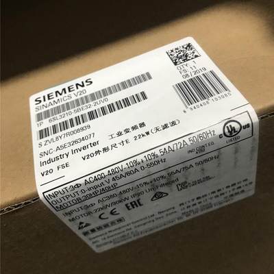 6SL3210-5BE15-5UV0 SINAMICSV20变频器无滤波器055kW【请询价】