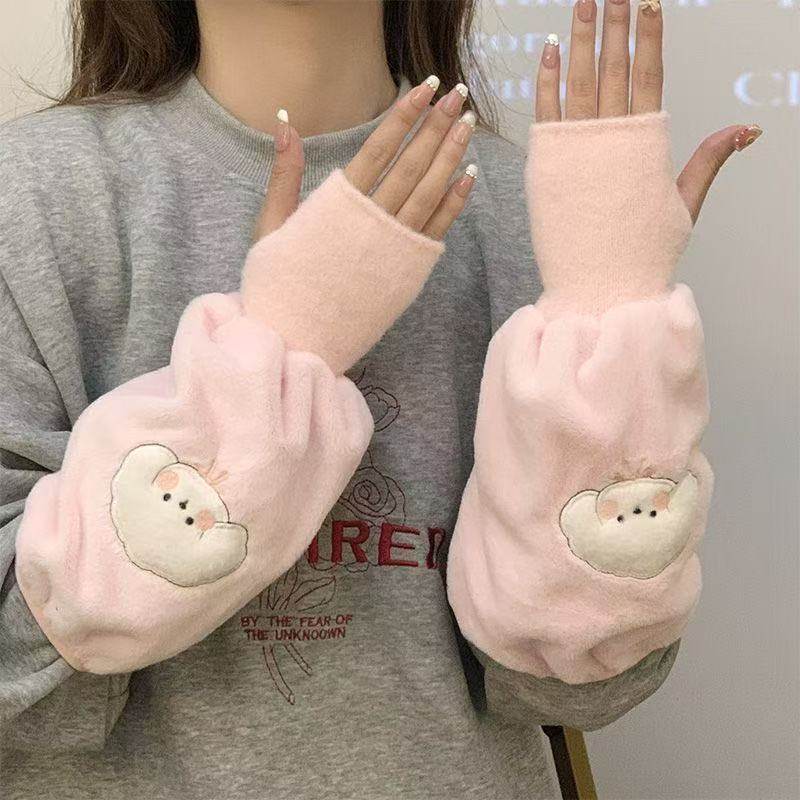 袖套手套二合一女防脏套袖儿童羽绒服护袖长款学生袖头秋冬季一体,服饰配件/皮带/帽子/围巾,手套,淘宝优惠券,粉丝福利购,淘宝优惠卷