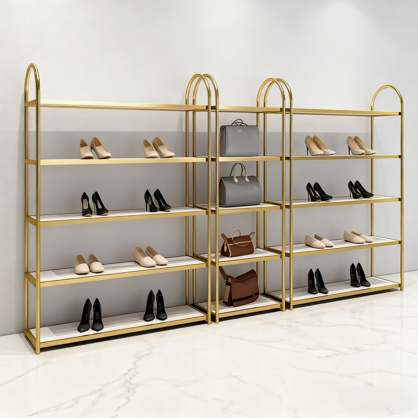 包包拉丝落地式服装店不锈钢钛金