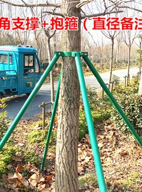 2023韶关树木支撑架钢管固定器绿色大树支撑杆乔木防风抱箍园林金