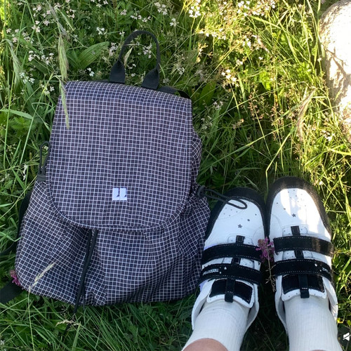 美式复古格纹双肩包休闲通勤