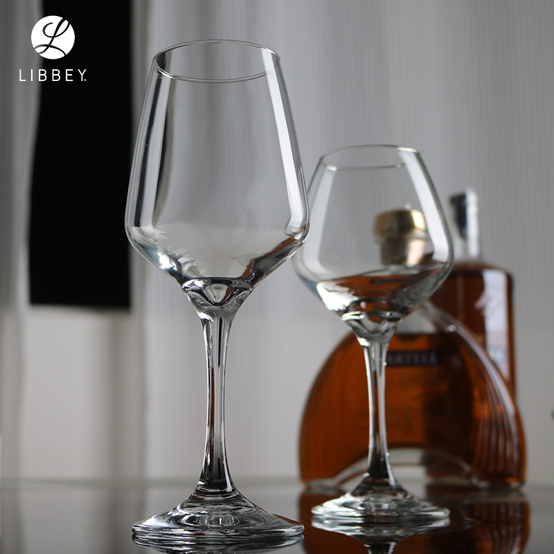 Libbey利比红酒杯套装家用大肚玻璃葡萄酒杯高颜值酒具菱形高脚杯